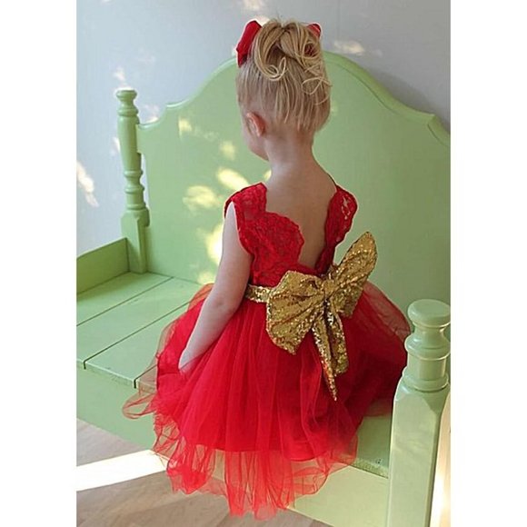 NWT Sparkling Bling Sequin Bow Pink Baby Dress Wedding Flower Girl Birth… - Picture 12 of 14